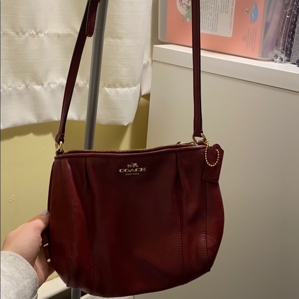Maroon Coach Crossbody